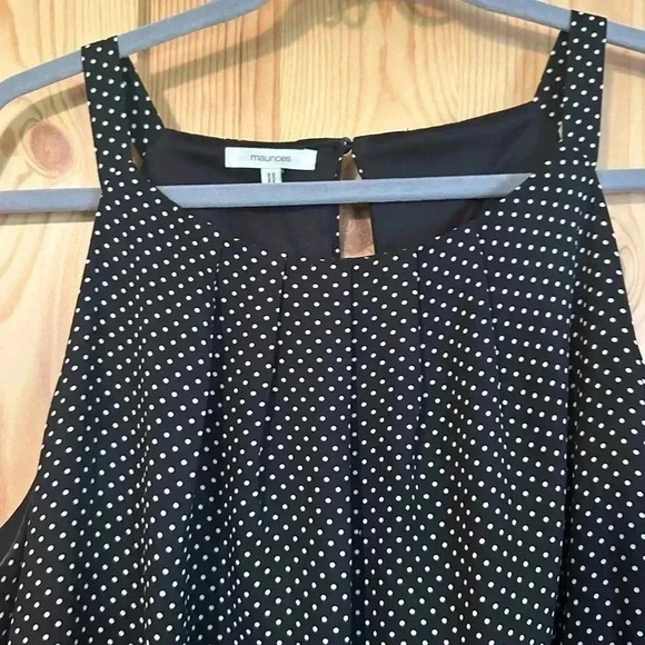Women’s Black and White‎ Polkadot Dress Size 1 - Picture 7 of 11